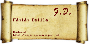 Fábián Delila névjegykártya